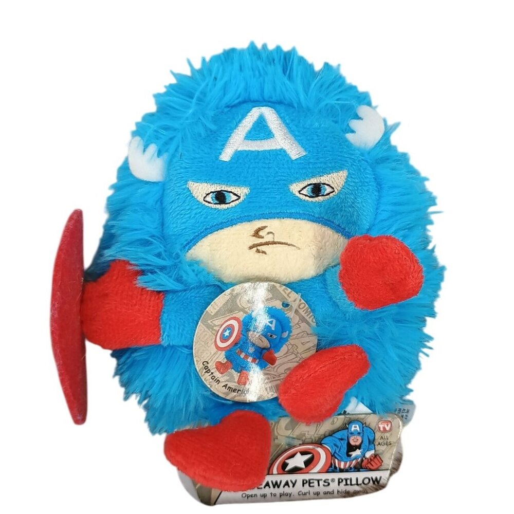 Marvel Captain America Hideaway Pets Pillow Plush Toy